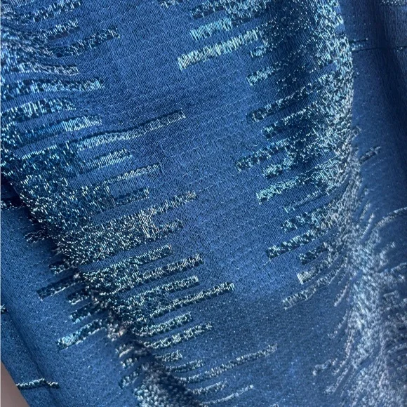 🩵Akris chic blue sparkly dress, size 10, EUC. Zip back, silk lined🩵